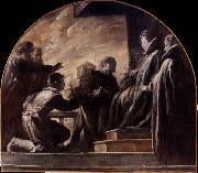 Domenico Fetti Margherita Gonzaga Receiving the Model of the Church of St Ursula France oil painting artist